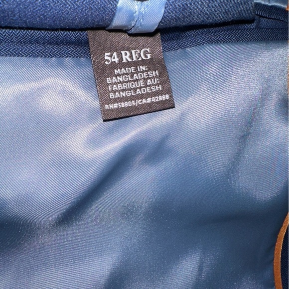 Oak Hill Jacket Perfect Fit Mens 54 Reg Blue Relaxer Micro Chevron Suit Blazer - Picture 9 of 15